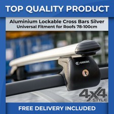 FITS PEUGEOT 206 SW 02>07 SILVER ALUMINIUM ADJUSTABLE UNIVERSAL ROOF CROSS BARS