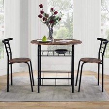 Dining Table and Chairs Set 2 Seater Kitchen Dinning Room Space Saving Dining Se