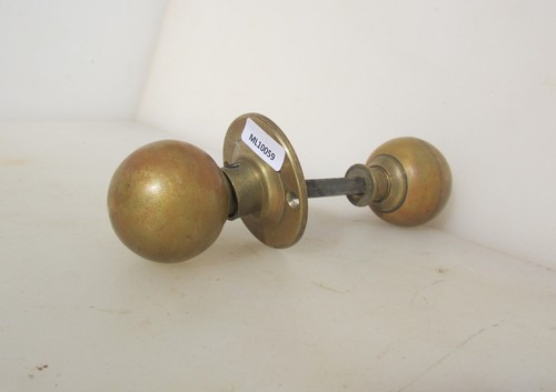 Victorian brass door knobs - brass,