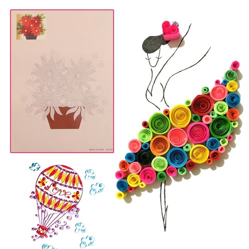 8pcs design quilling paper - 16-design,