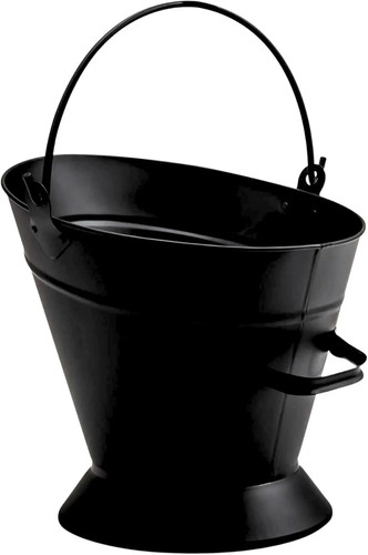Black metal coal hod - black,