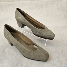 1980s vintage block heel grey