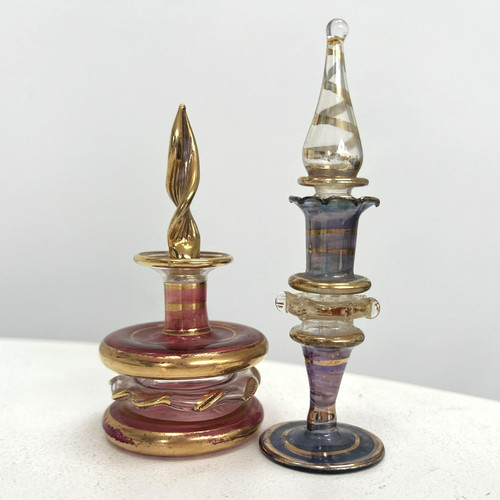 Pair vintage hand blown - of,