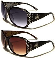 WOMEN OVERSIZED SUNGLASSES BUTTERFLY WRAP DIAMANTE BIG LARGE KLEO DESIGNER UV400