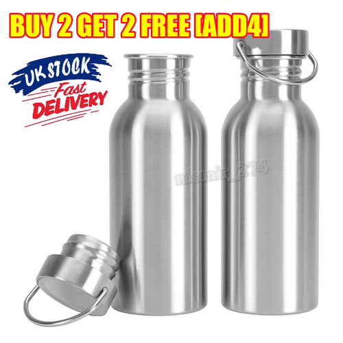 Stainless steel water bottle - stainless,