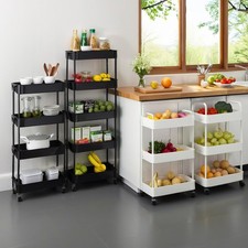 3-4 Tier Salon Hairdresser Barber Storage Trolley Cart Beauty Spa Rack on Wheels