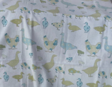 Ashley Wilde 'Tabitha' Spring Chicken / Duck Print Upholstery Fabric Blue/Green