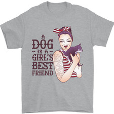 A Dog Is a Girls Best Friend Chihuahua Mens T-Shirt 100% Cotton