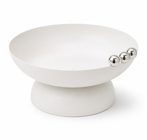White ceramic pedestal - white,