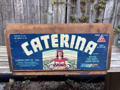 Vintage caterina grape wooden - caterina,