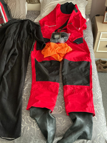 Red scuba drysuit - drysuit, w/