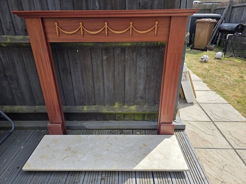Reduced marble fireplace - reduced,