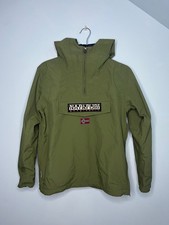 Iconic! Napapijri Rainforest Anorak Jacket Khaki Age 14 Unisex Fits Petite 6/8