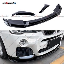 Front Bumper Splitter Spoiler Lip Body Kit For BMW X3 F25 X4 F26 M Sport 2014-18