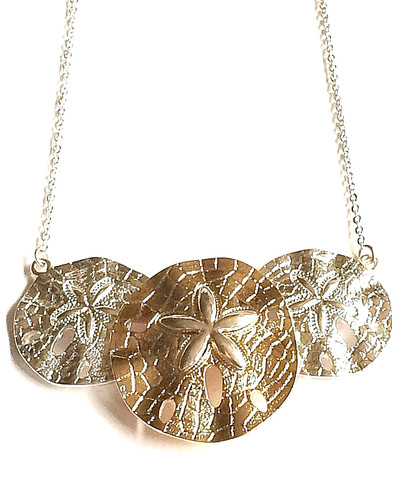 Sand dollar sea life - sand, necklace