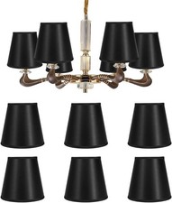 Set of 6 Black Clip On Lamp