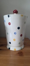 Emma Bridgewater Tall Polka Biscuit Jar.