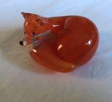 Langham Glass Fox at Rest by