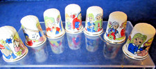 7 x Collectors China Thimbles Days Of the Week, Mondays Child  Nursery Rhyme