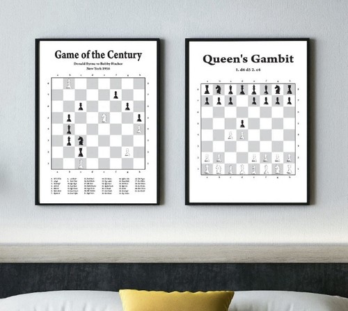 Chess posters wall art - wall, ready