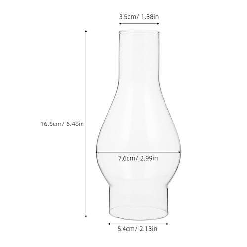 Clear oil lamp chimney glass - lamp,