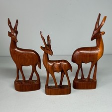 Wooden Carved Gazelle Deer