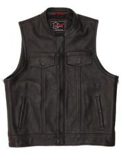 MDM Mens Leather Gilet UK 40