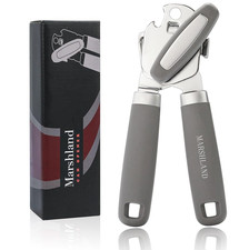 Marshland Stainless Steel Tin Opener with Soft Handle Manual Can Opener - Grey