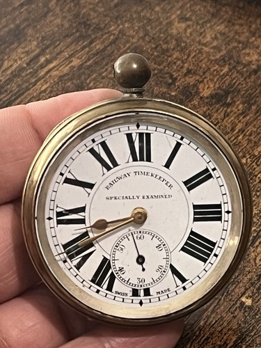 Vintage pocket watch railway - vintage,