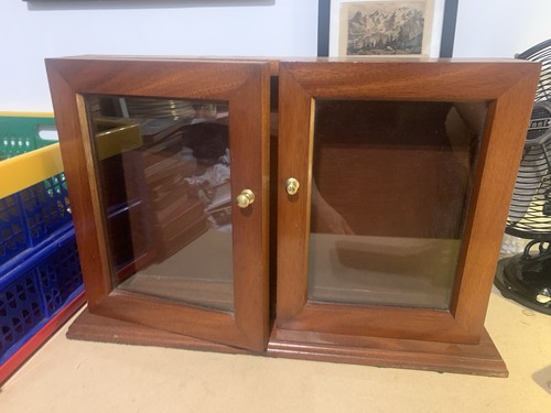 Vintage wooden display - wooden, cabinet