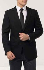 Black Wool Herringbone Jacket