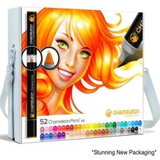 Chameleon Markers 52 Brush Pen Complete Set + Case + Extra Nibs – MANGA Art