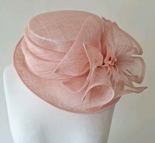 Blush salmon pink floral - salmon, hat