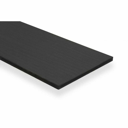 Black mdf floating wall shelf - black,