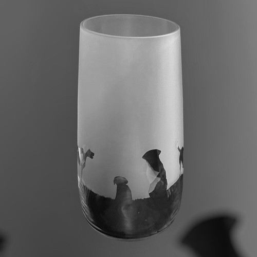 Labrador vase 30cm crystal - labrador,