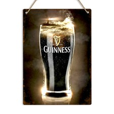 GUINNESS GLASS Metal Tin Wall