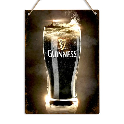 Guinness glass metal - glass,