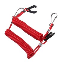 2PCS Double Boat Outboard Engine Cord Kill Stop Switch Safety Lanyard Tether