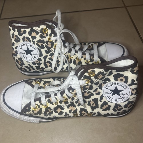 Cheetah print converse - print, sneaker