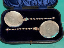 ANTIQUE CASED PAIR STERLING