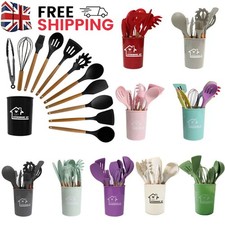 12Pcs Silicone Cooking Spoon Tools Kitchen Utensils Cookware Set Nonstick Baking