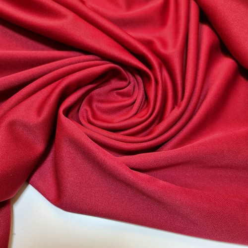 Plain red stretch nylon - plain,