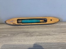 Vintage Bancroft Ltd Wooden Loom Weaving Shuttle & Bobbin Old Retro Tool