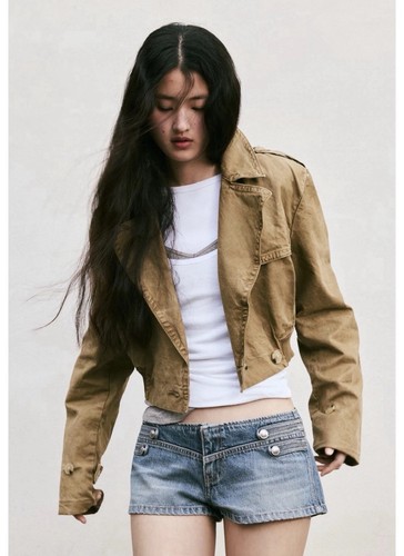 Zara washed short trench coat - washed,