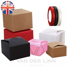 VDL 5 Colours Cardboard Square Gift Boxes for Jewellery Sweets 3 Sizes
