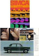 Simca 1000 LS GL Special 1969-70 Original UK Sales Brochure
