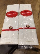 Vintage pair of flat white bedsheets 90 x 108 unused in original packaging