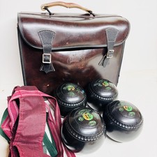 Greenmaster Proline Size 4 Heavy Lawn Bowls + Bag, Bowl Carrier etc