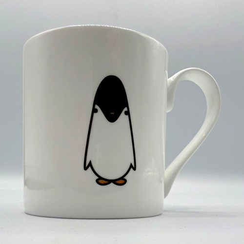 Tiny grey penguin pattern - grey,
