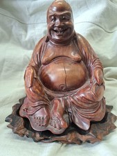 Wooden Buddha Statue - Hand Carved - Good Quality (Moortown)
